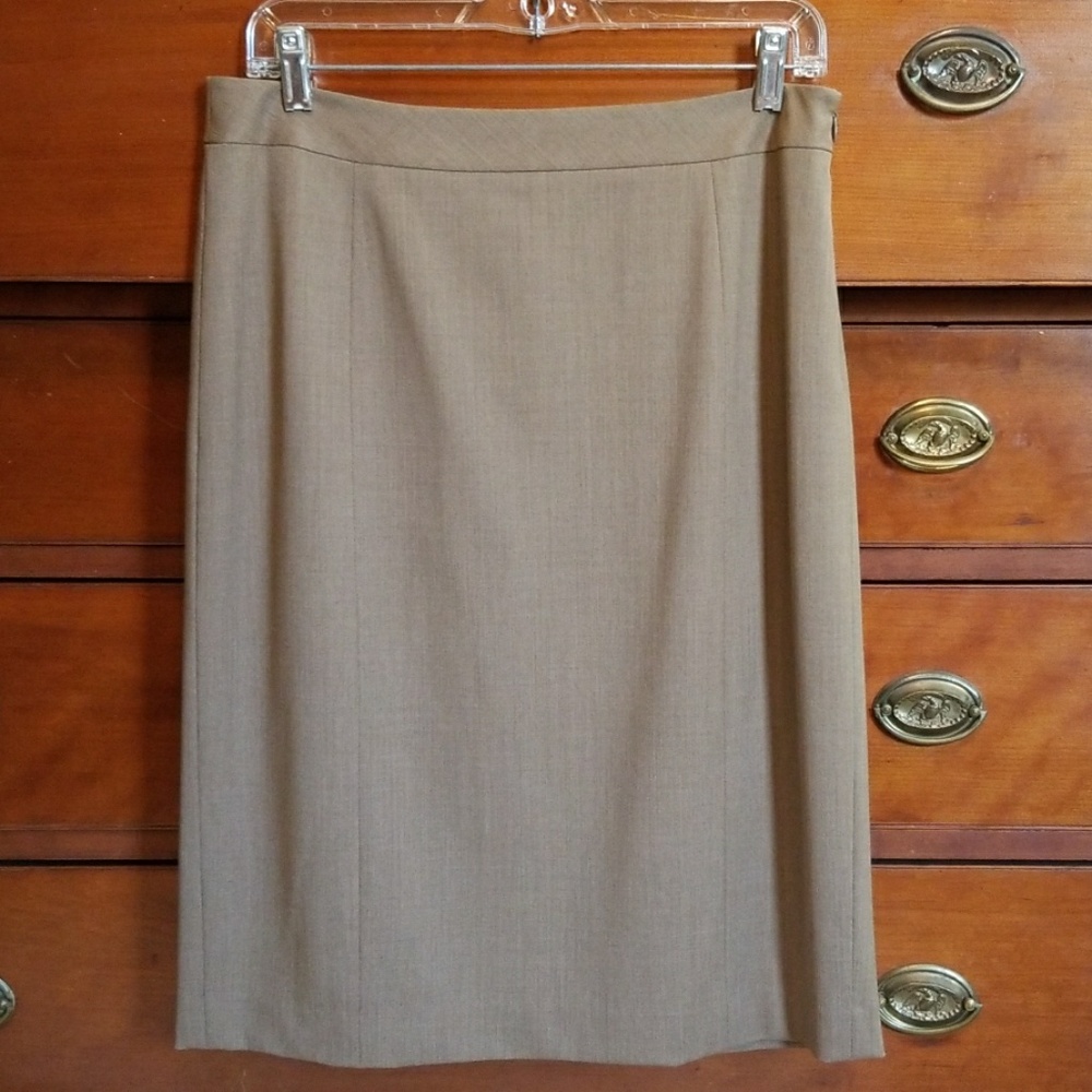 Lafayette 148 tan pencil skirt